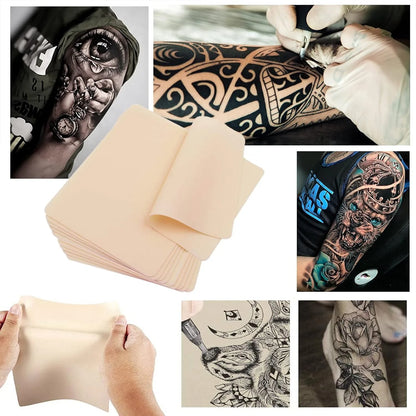 1-100PCS Tattoo Blank Practice Skin Eyebrow Paint Double Side Synthetic Leather Pink Tattoo Beginner Fake Skin Exercise Tool